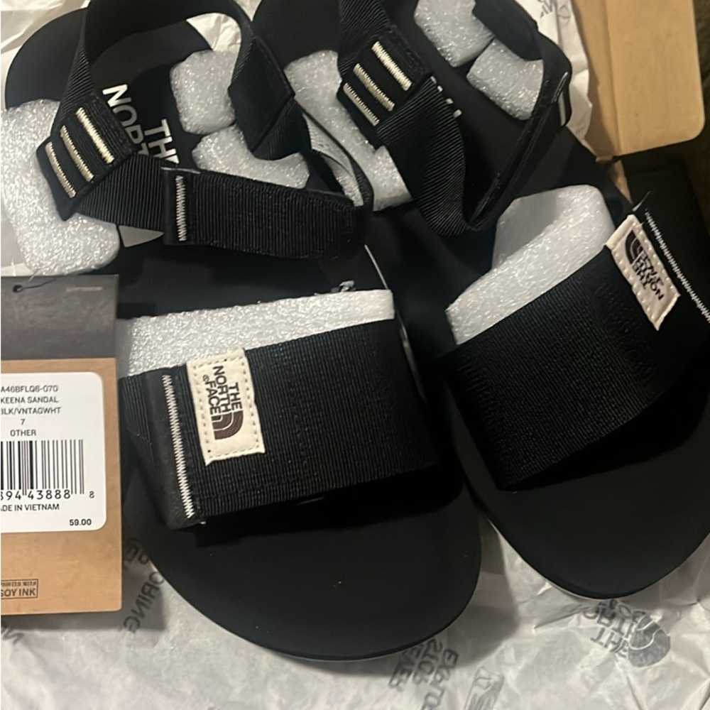 The North Face Black Strapped Sandals